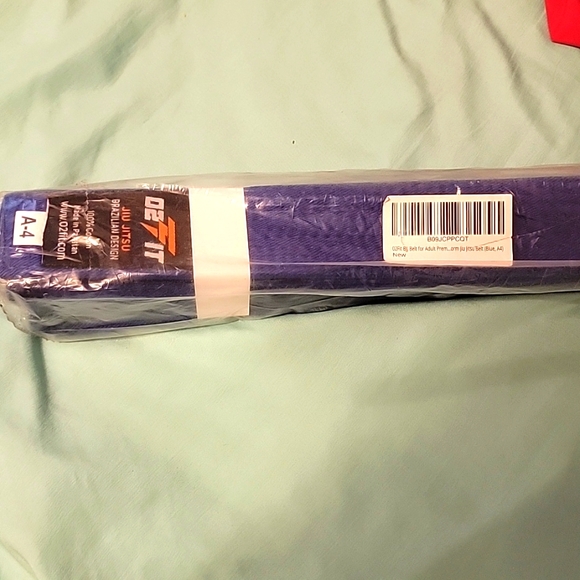 Nwt 02Fit Jiu Jitsu Belt Blue A4 Premium Cotton Karate Unisex GI Martial Uniform - Picture 2 of 5